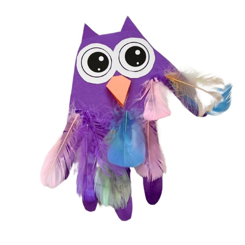 Handprint Owl Spring Box